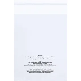 10 x 15" - 1.5 Mil Resealable Suffocation Warning Poly Bags