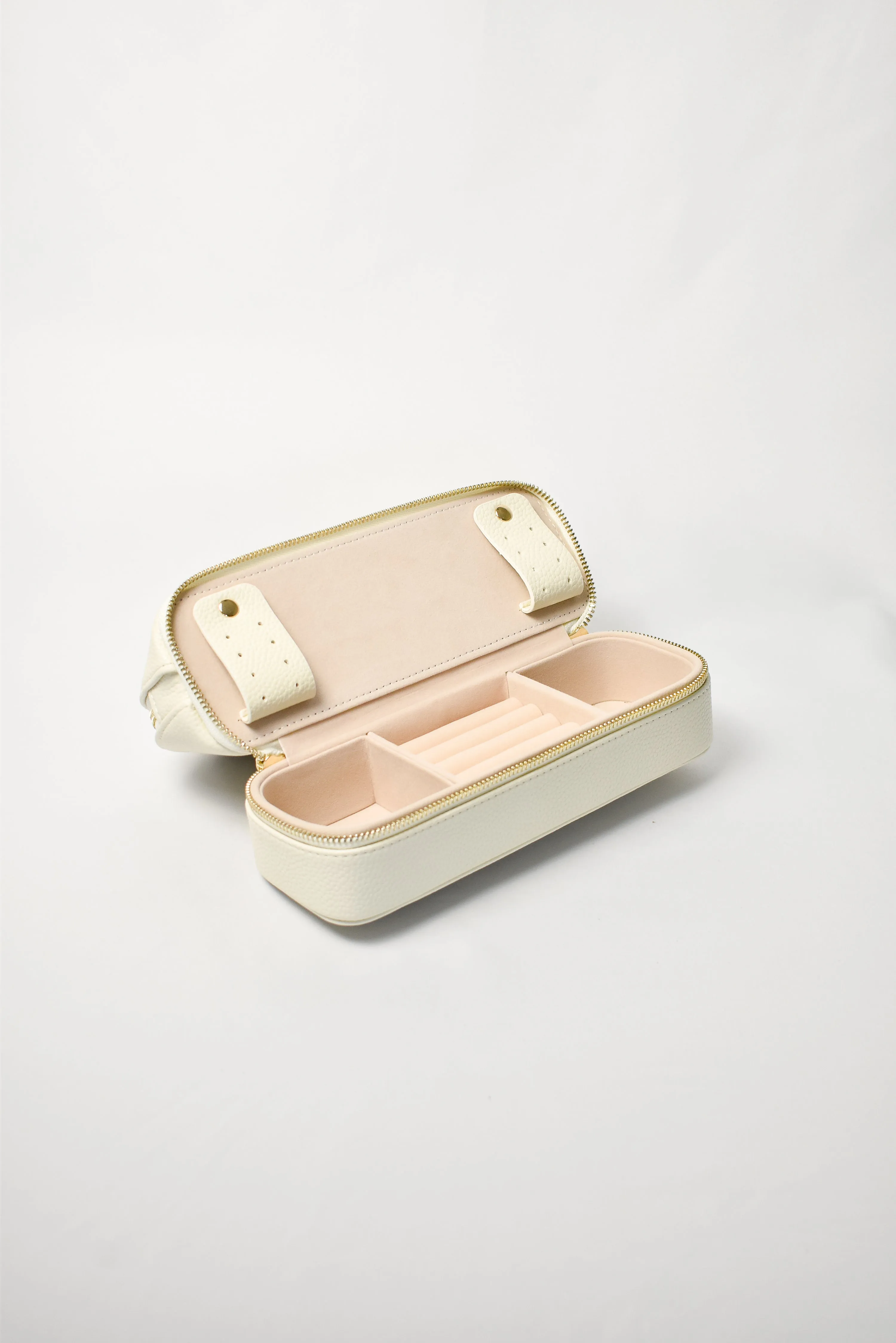 2 in 1 Jewellery Box and Makeup Bag - Ivory