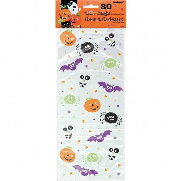 20pk Halloween Spooky Smile Cello Bags