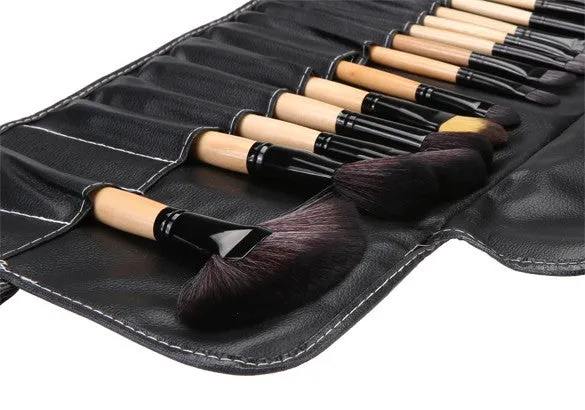 32 PCS Makeup Brush Set Cosmetic Pencil Lip Liner Make Up Kit Holder Bag