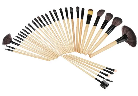 32 PCS Makeup Brush Set Cosmetic Pencil Lip Liner Make Up Kit Holder Bag