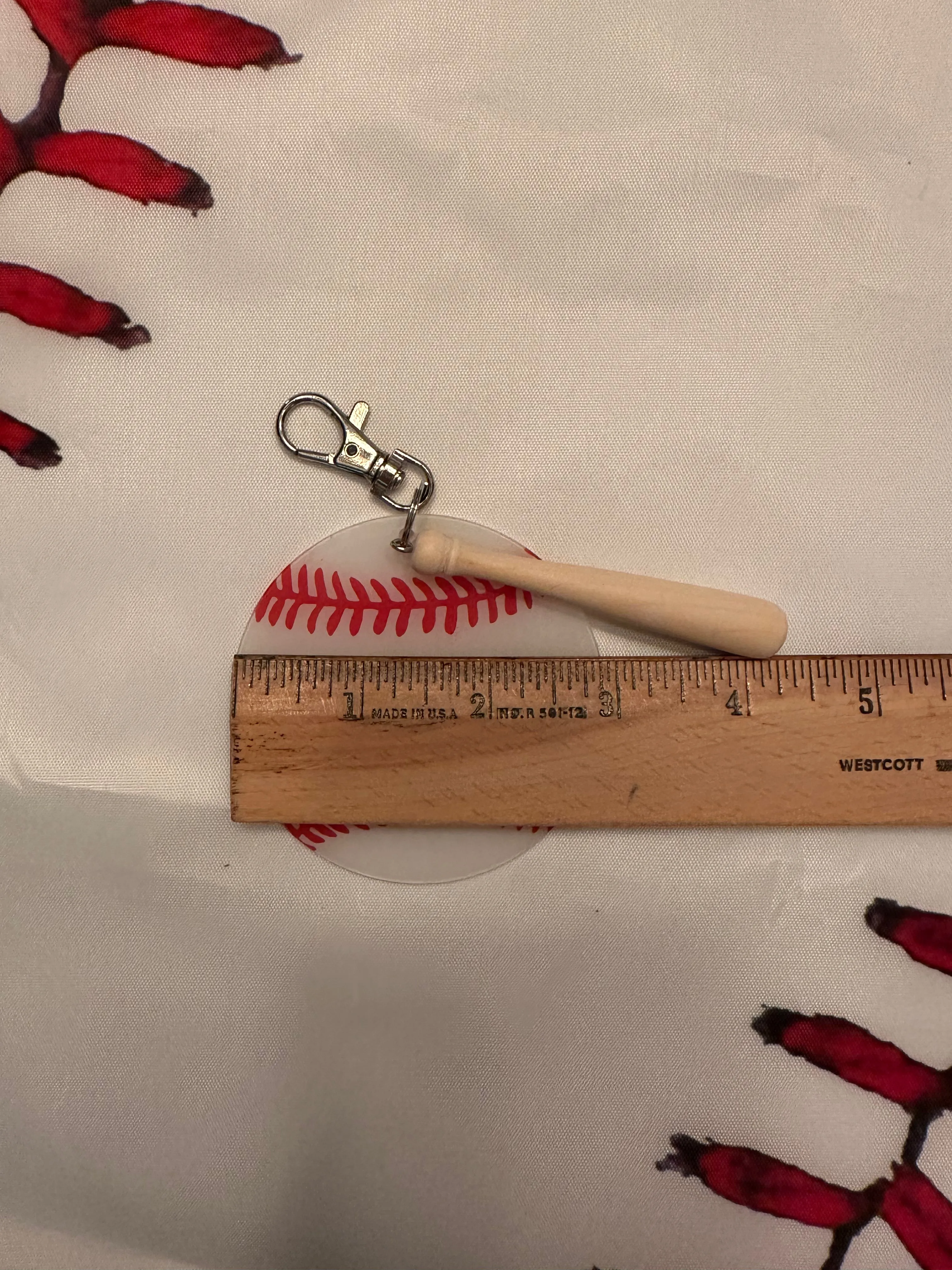 Acrylic Baseball & Softball Bag Tags