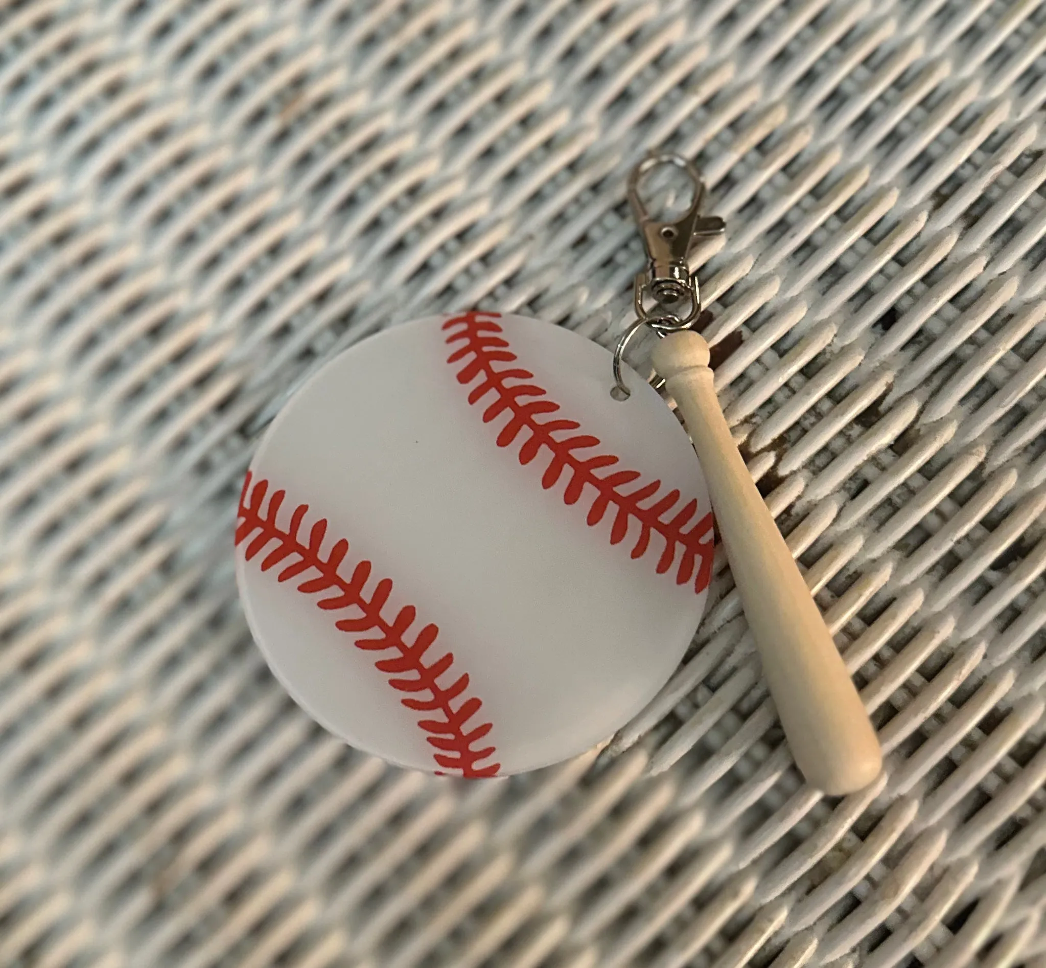 Acrylic Baseball & Softball Bag Tags