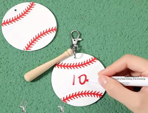 Acrylic Baseball & Softball Bag Tags