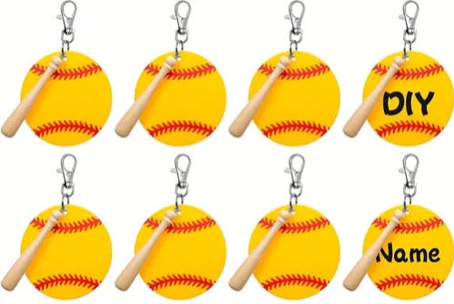 Acrylic Baseball & Softball Bag Tags