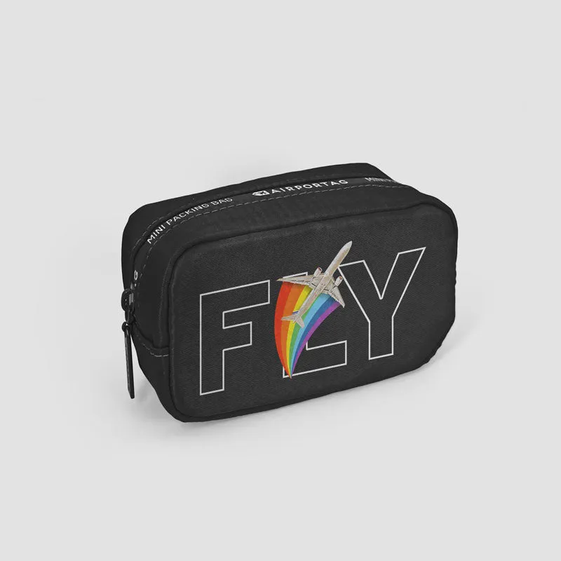 Airplane Rainbow Fly - Mini Packing Bag