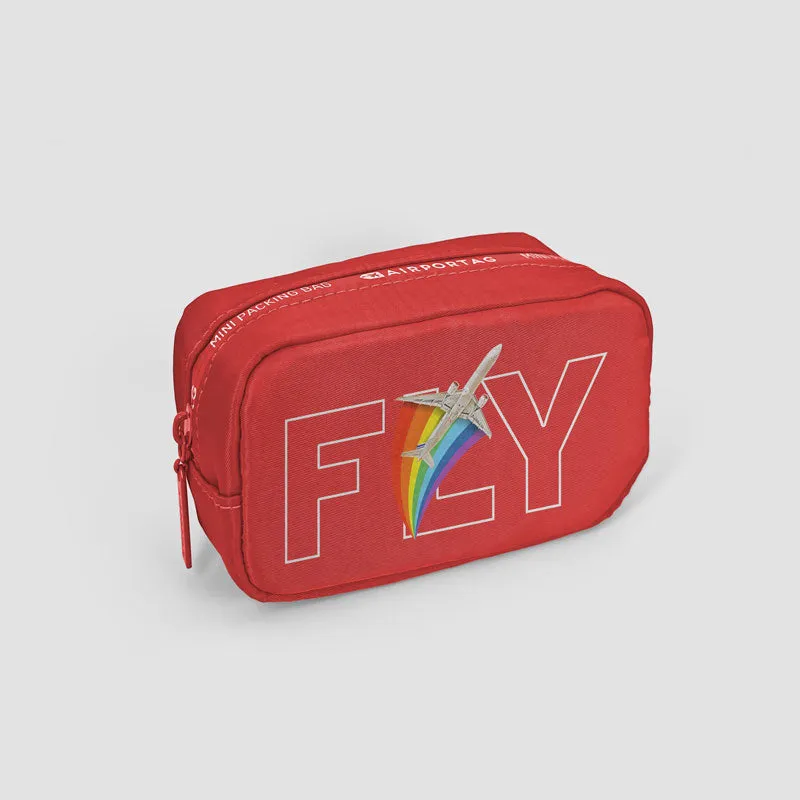 Airplane Rainbow Fly - Mini Packing Bag