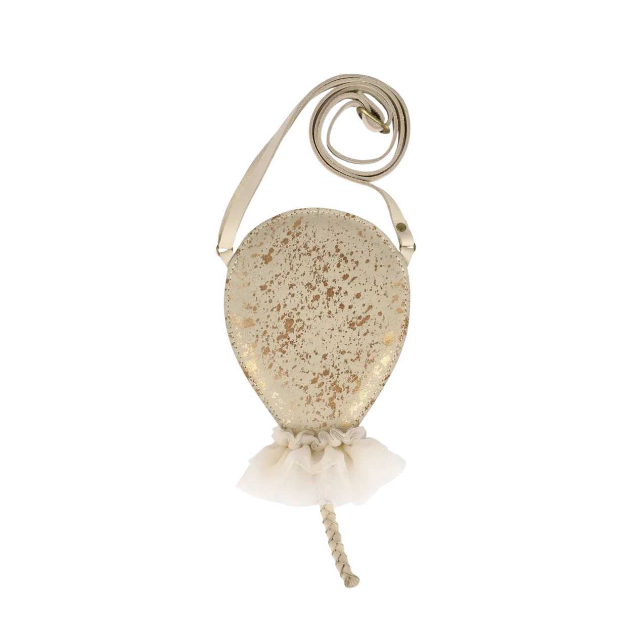 Alja Purse | Balloon | Cream Metallic Suede