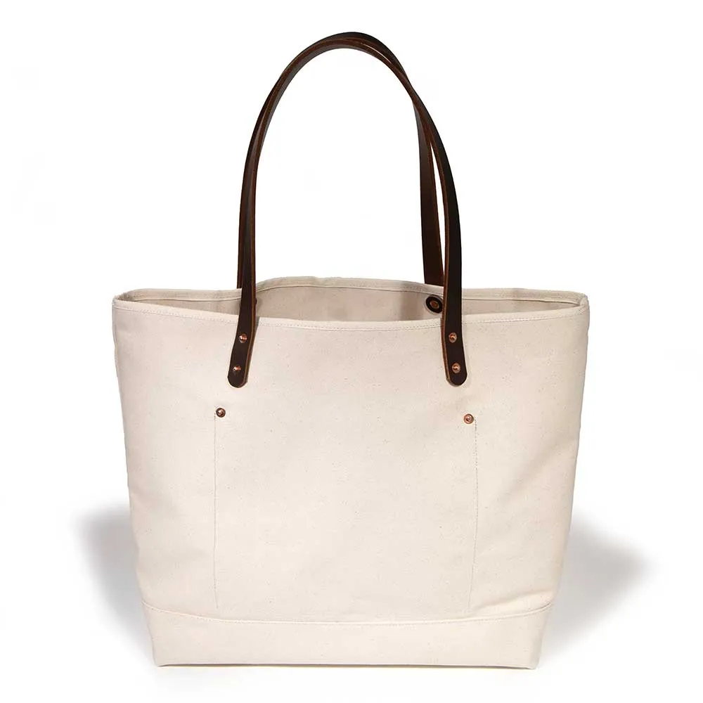 All Day Canvas Bucket Tote Natural