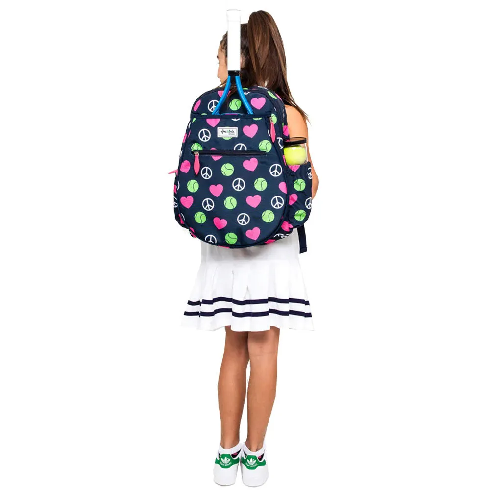 Ame & Lulu Big Love Peace Love Tennis Backpack