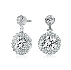 Antoinette Round Stud Drop Earrings