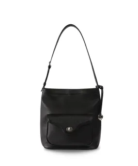 [APOA] Seasonless Suave Leather Bucket Bag Black