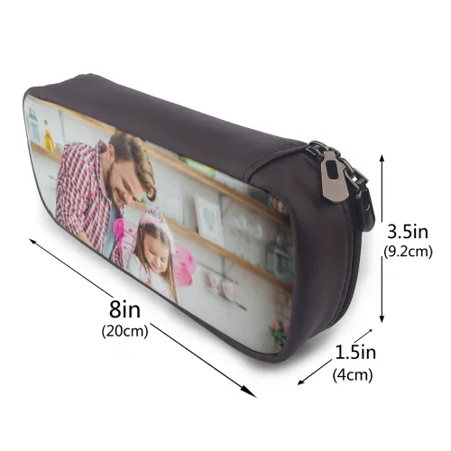 Back to School Customized Leather Photo Pencil Case Back To School Gifts for Children