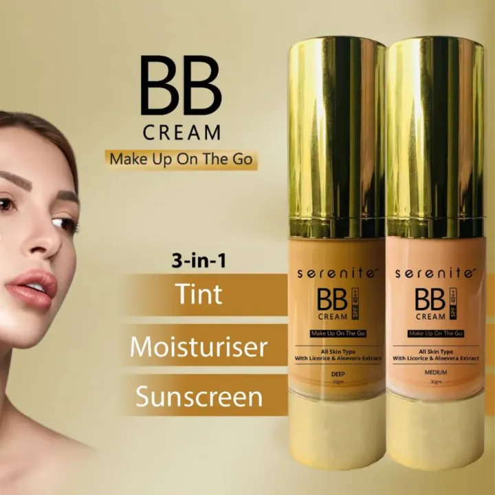 BB Cream All in One - Makeup, Moisture & Sun Protection 30gms-serenite