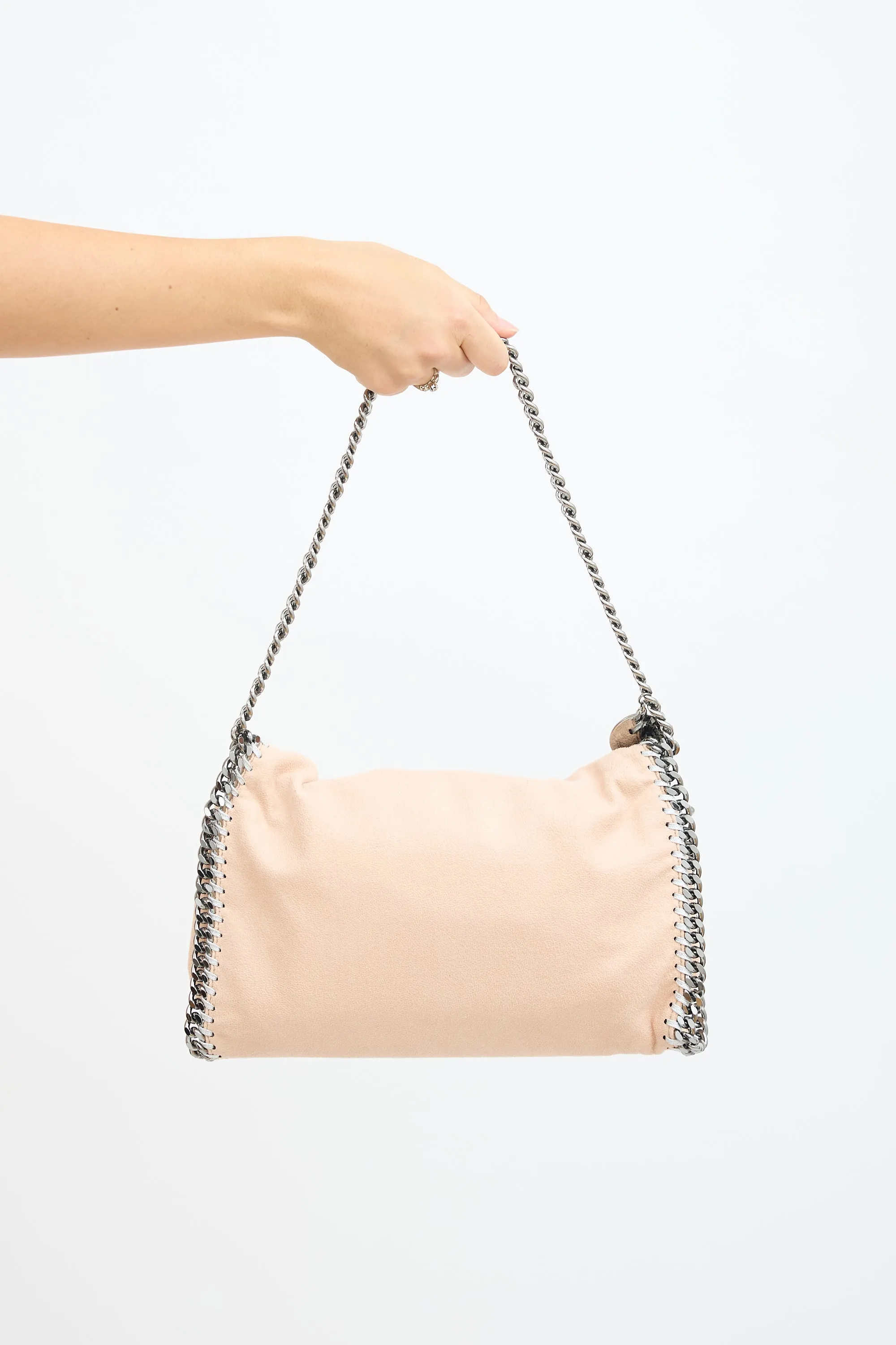 Beige Falabella Flap Shoulder Bag