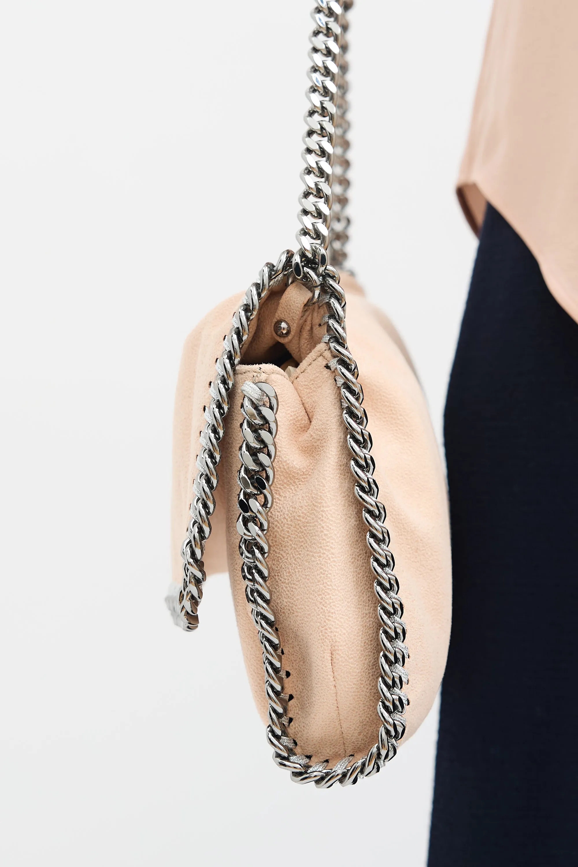 Beige Falabella Flap Shoulder Bag