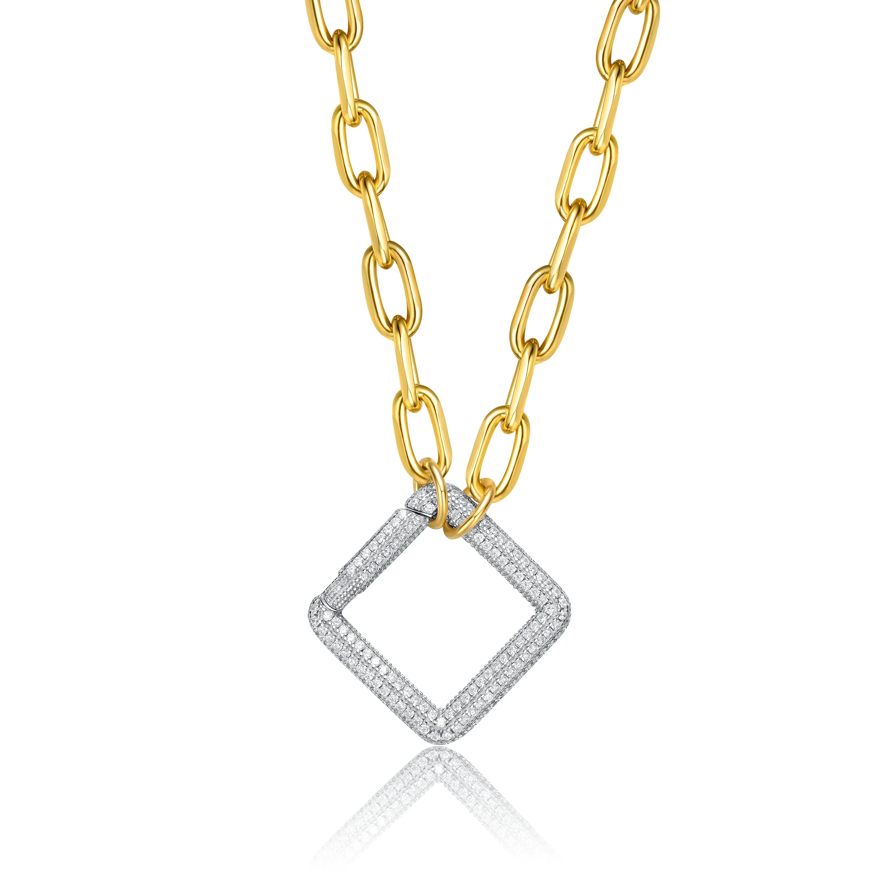 Belleville Chunky Chain Dual Pendant Necklace