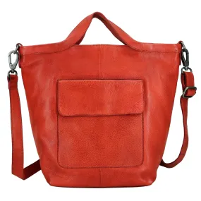 Bianca Crossbody Tote in Red