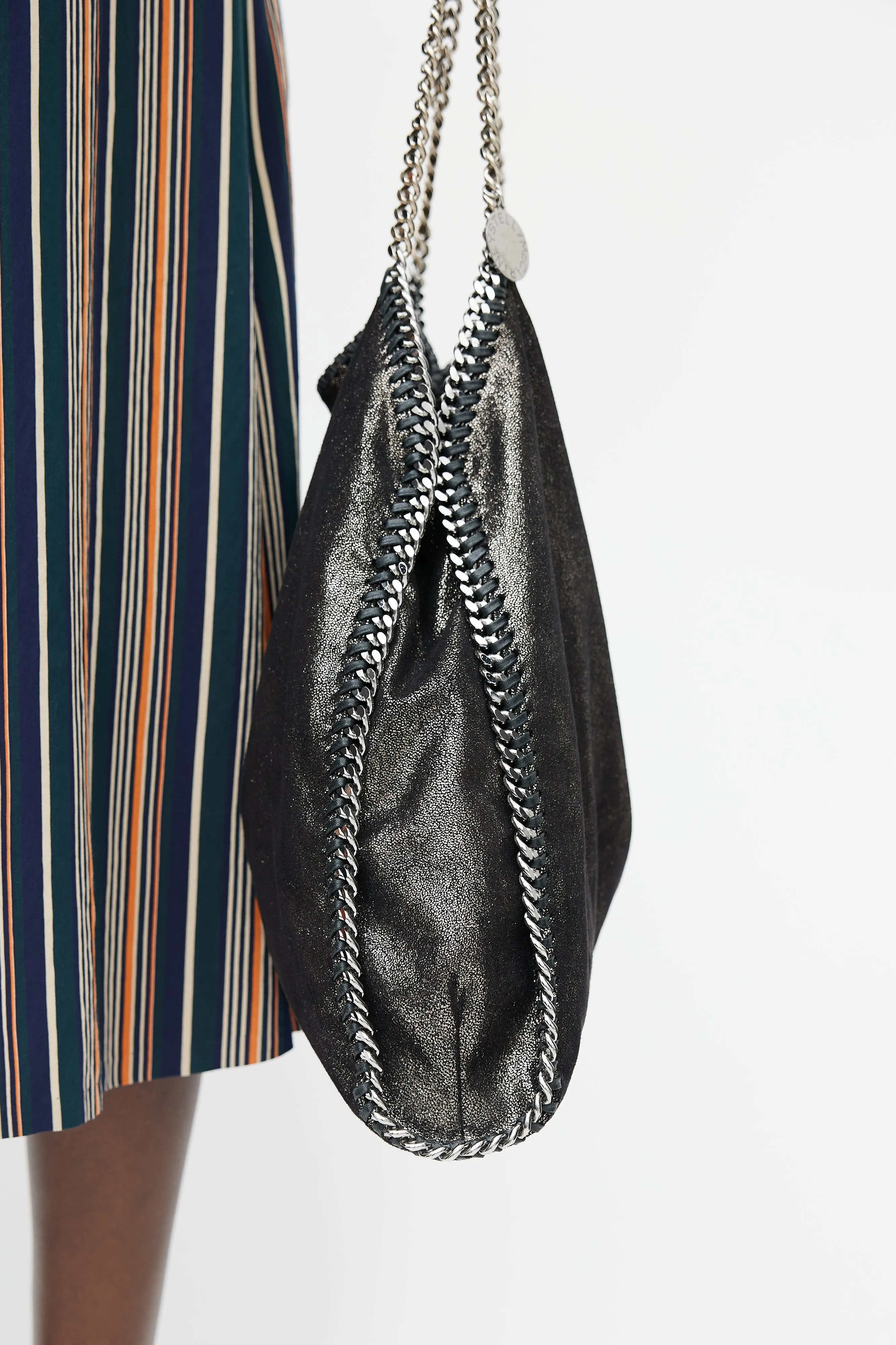 Black & Silver Falabella Metallic Bag