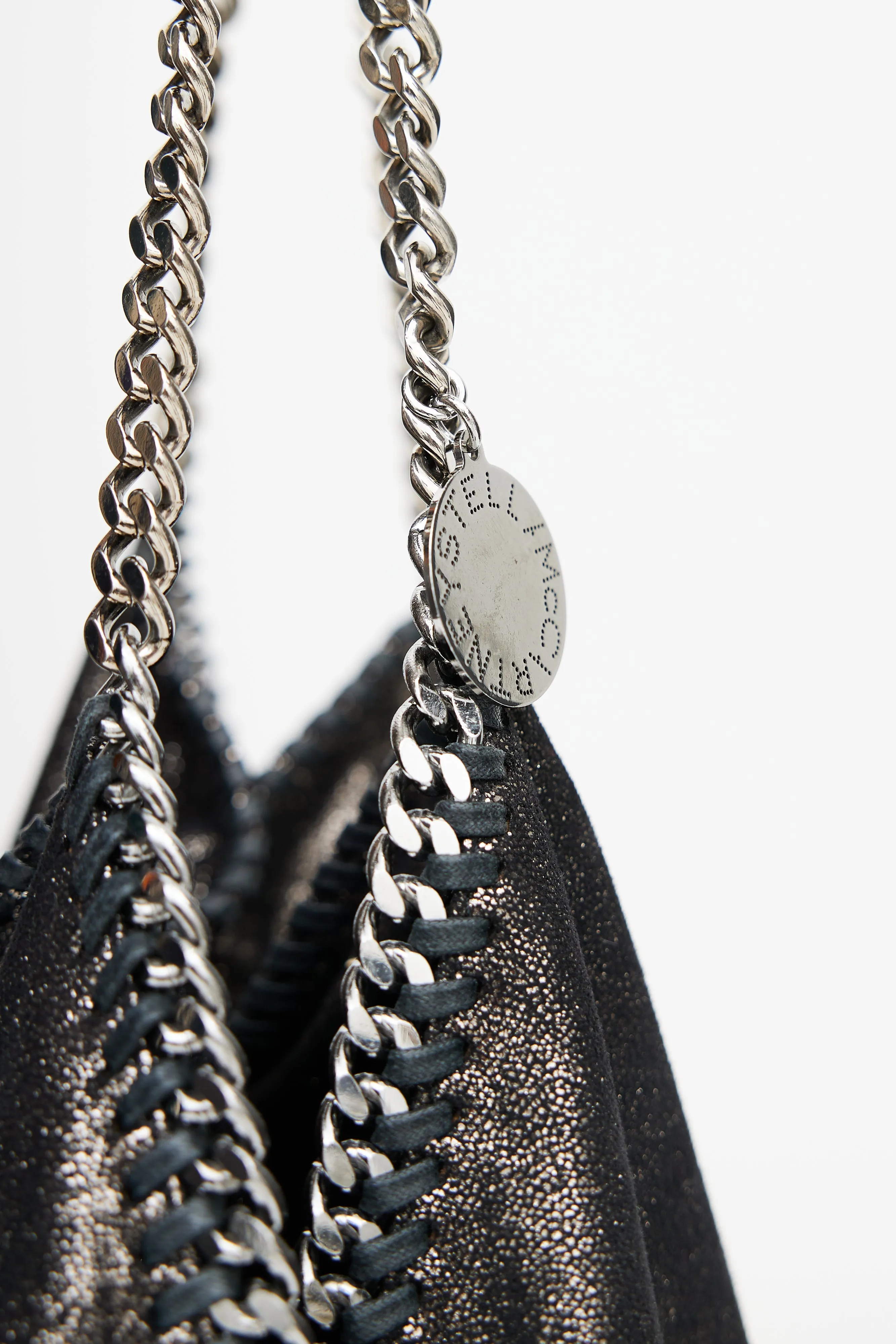 Black & Silver Falabella Metallic Bag