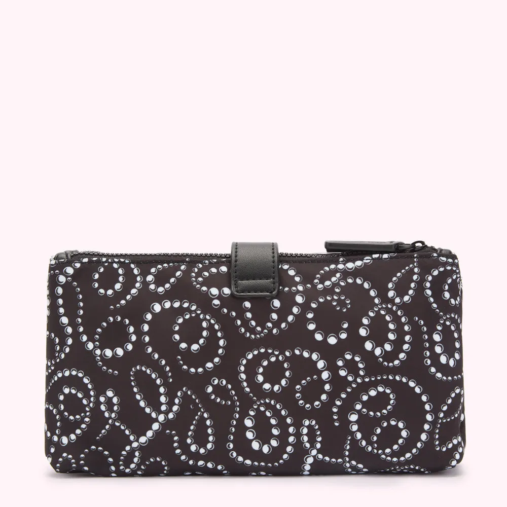 BLACK PEARL PRINT DOUBLE MAKEUP BAG