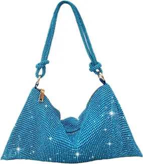 Blue Rhinestone Purse