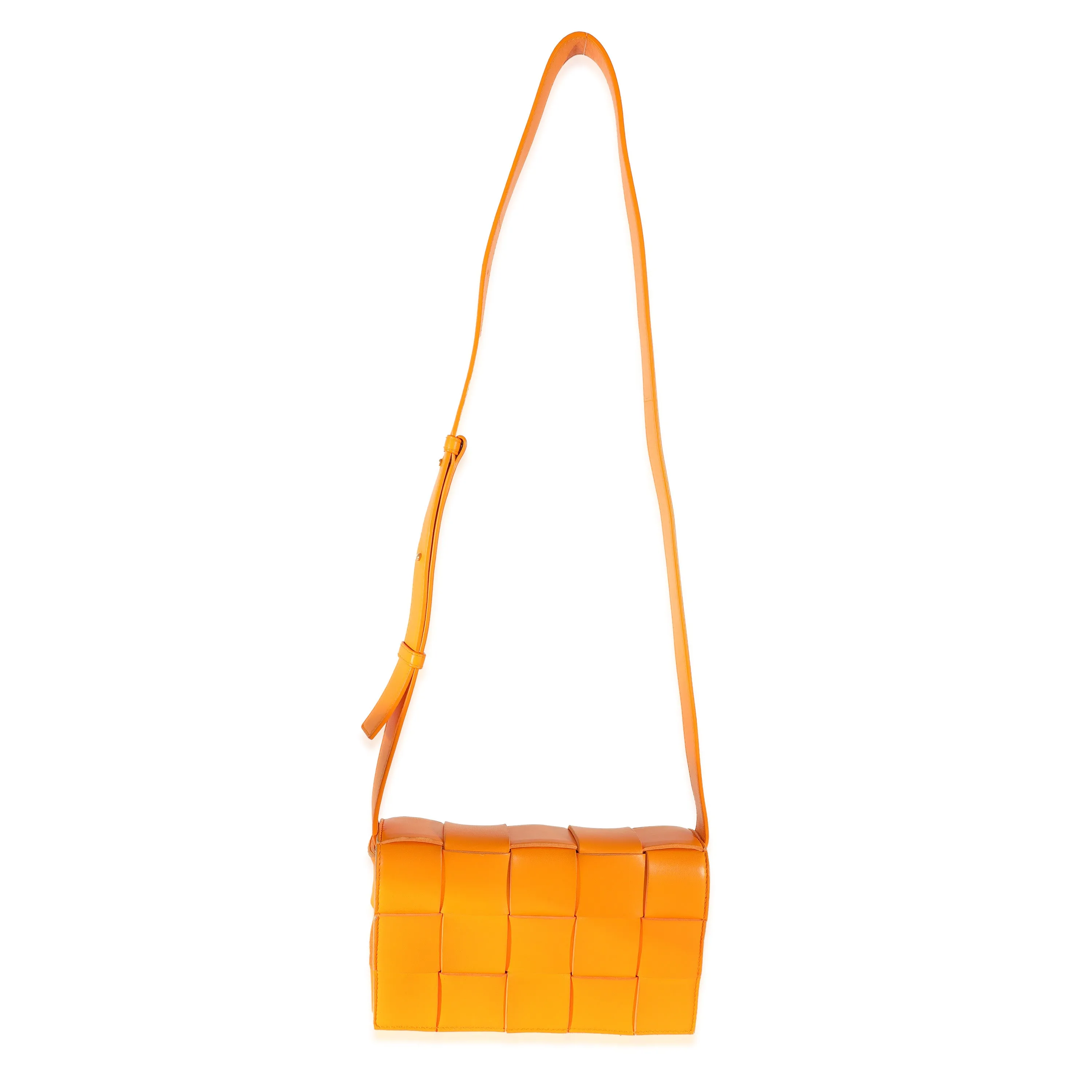 Bottega Veneta Orange Leather Cassette