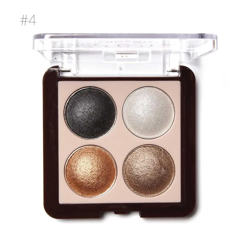 Brand COCOA Eyeshadow Palette in Shimmer Metallic 4 Colors Baked Eyeshadow