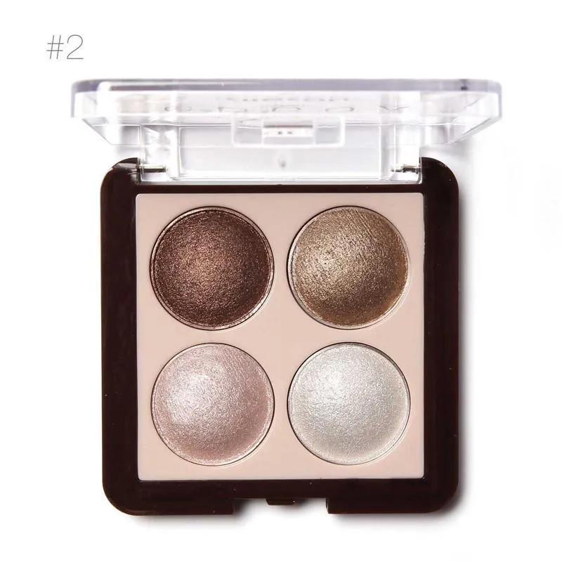 Brand COCOA Eyeshadow Palette in Shimmer Metallic 4 Colors Baked Eyeshadow