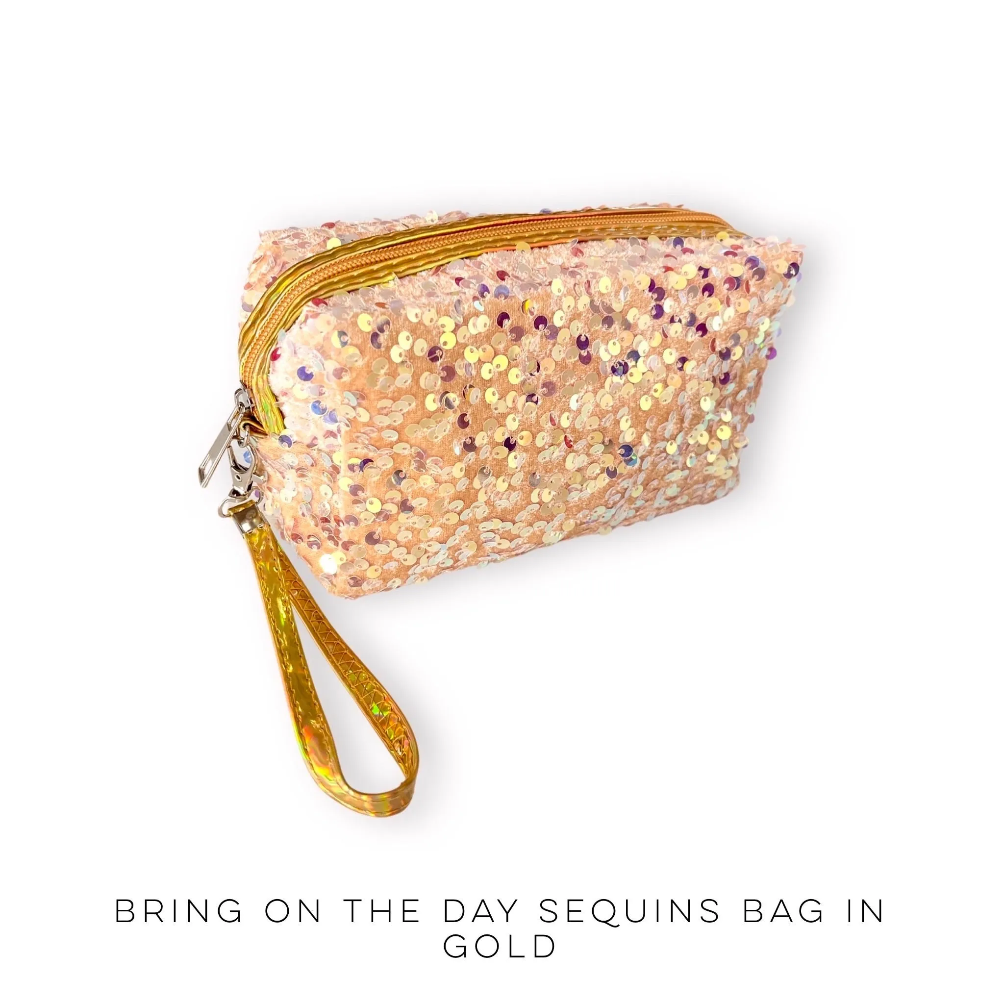 Bring on the Day Sequins Bag in Gold