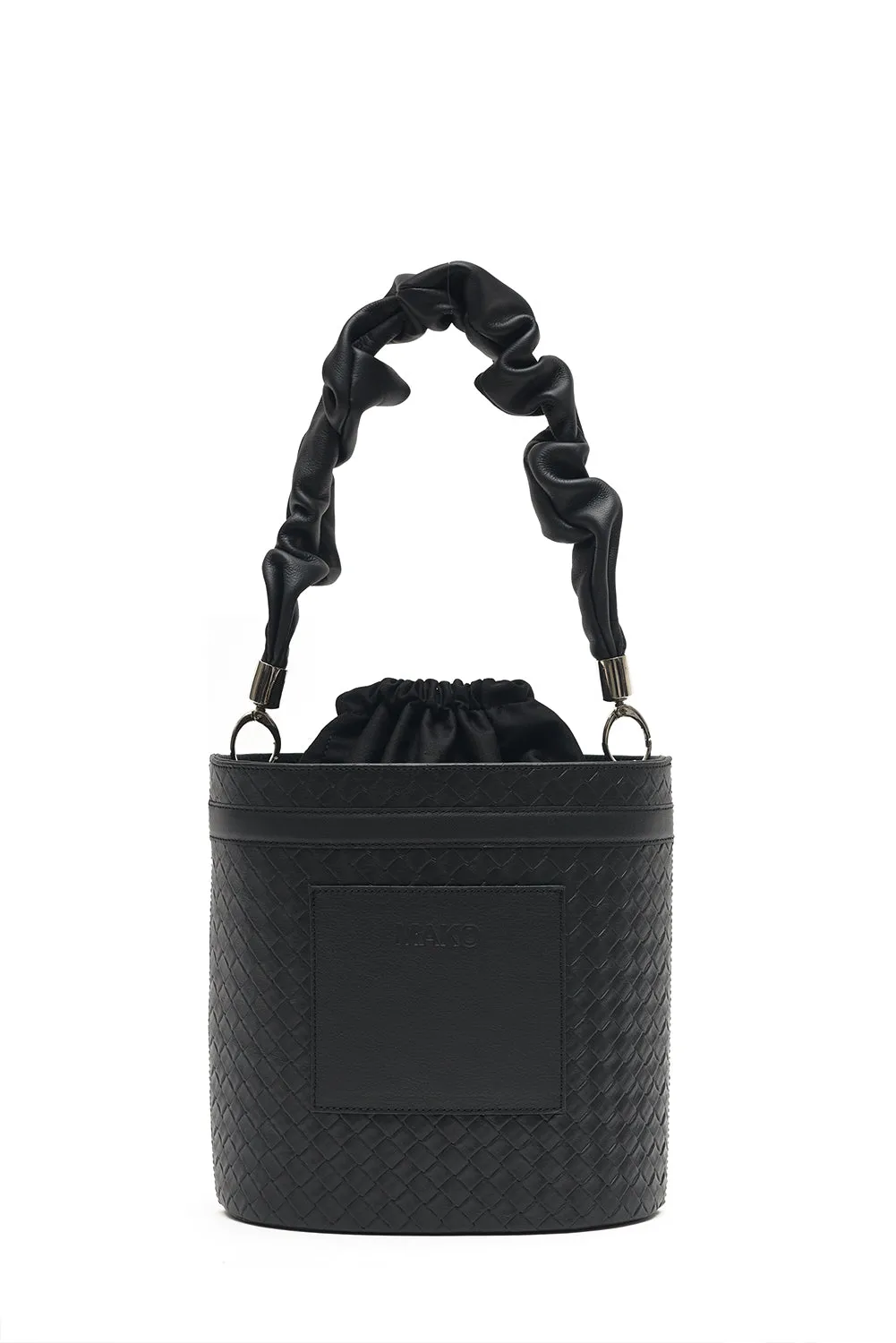 Bucket Bag Black Flounce Handle