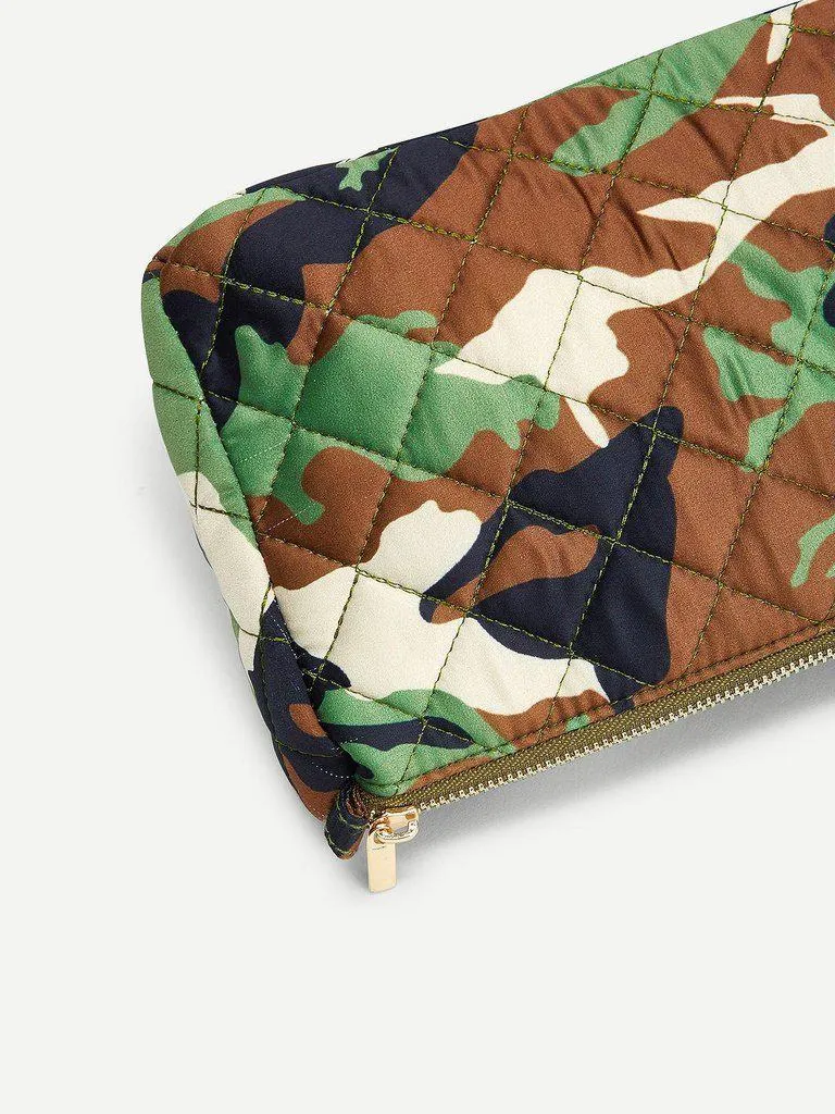 Camouflage Printed Makeup Bag