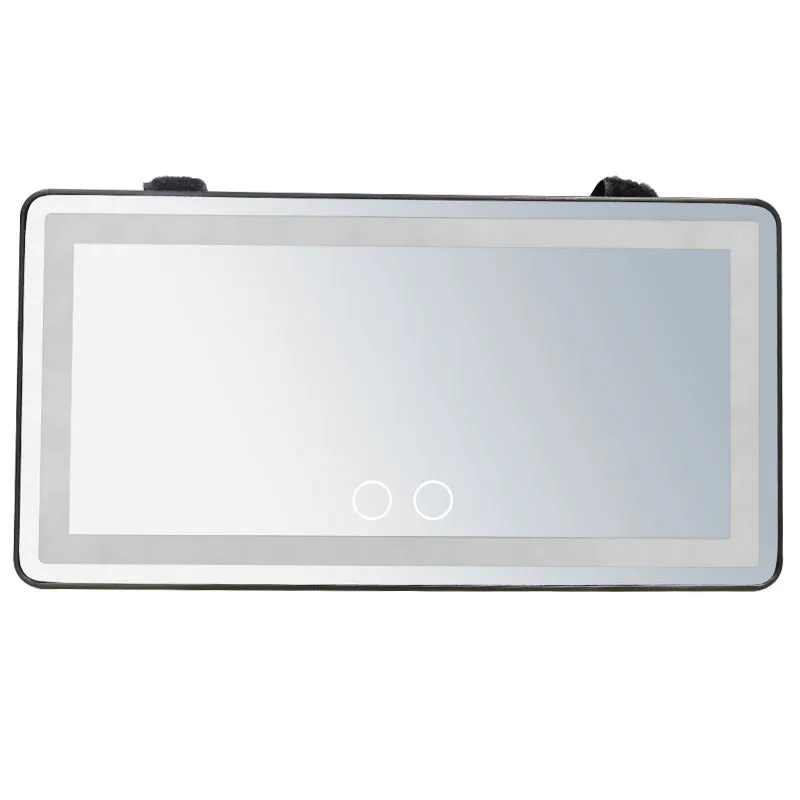 Car LED Makeup Mirror - Rechargeable with Three-Color Lighting