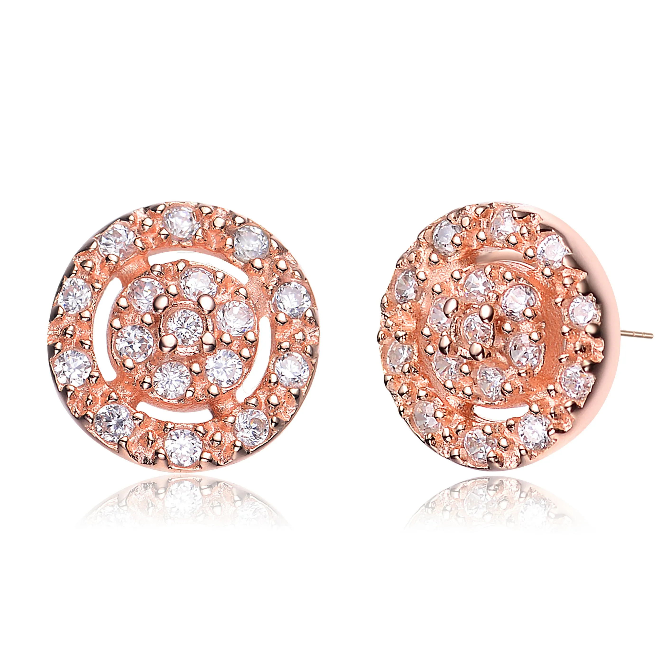 Caroline Rose Plated Round Last Pair Earrings