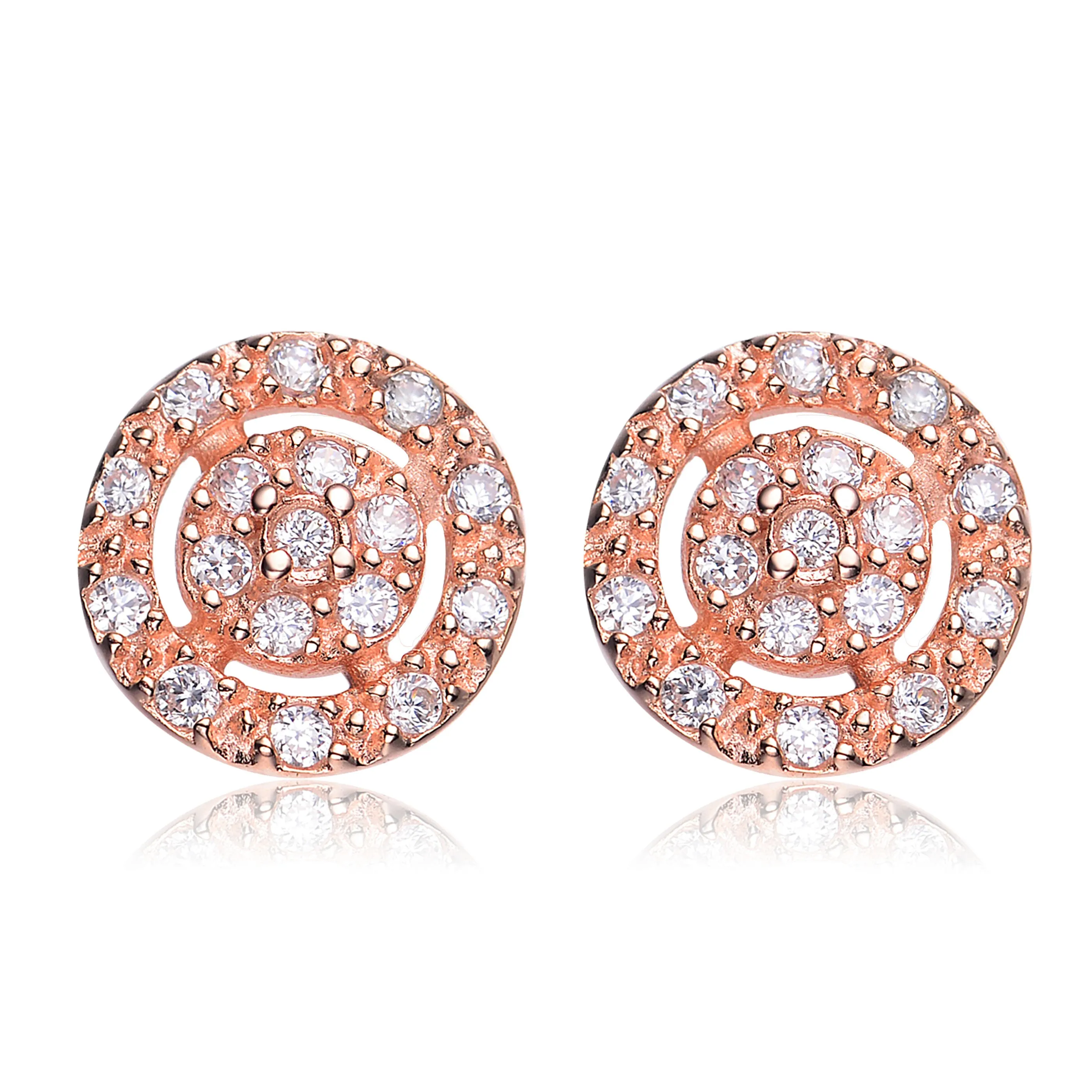 Caroline Rose Plated Round Last Pair Earrings