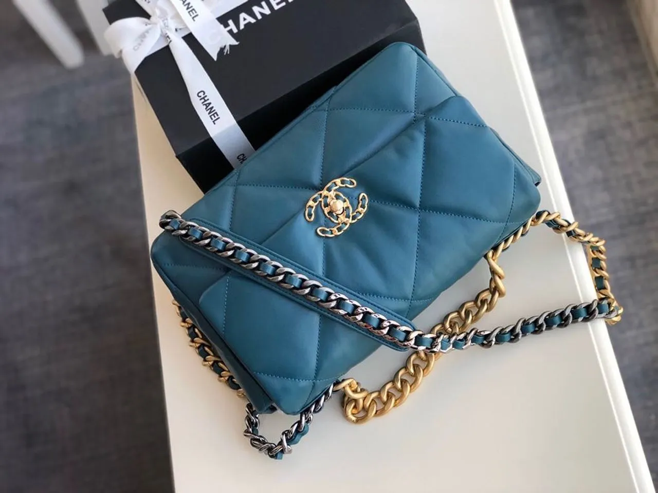 CHL 19 Large Handbag Teal For Women, Women&#8217;s Bags, Shoulder And Crossbody Bags 11.8in/30cm AS1161