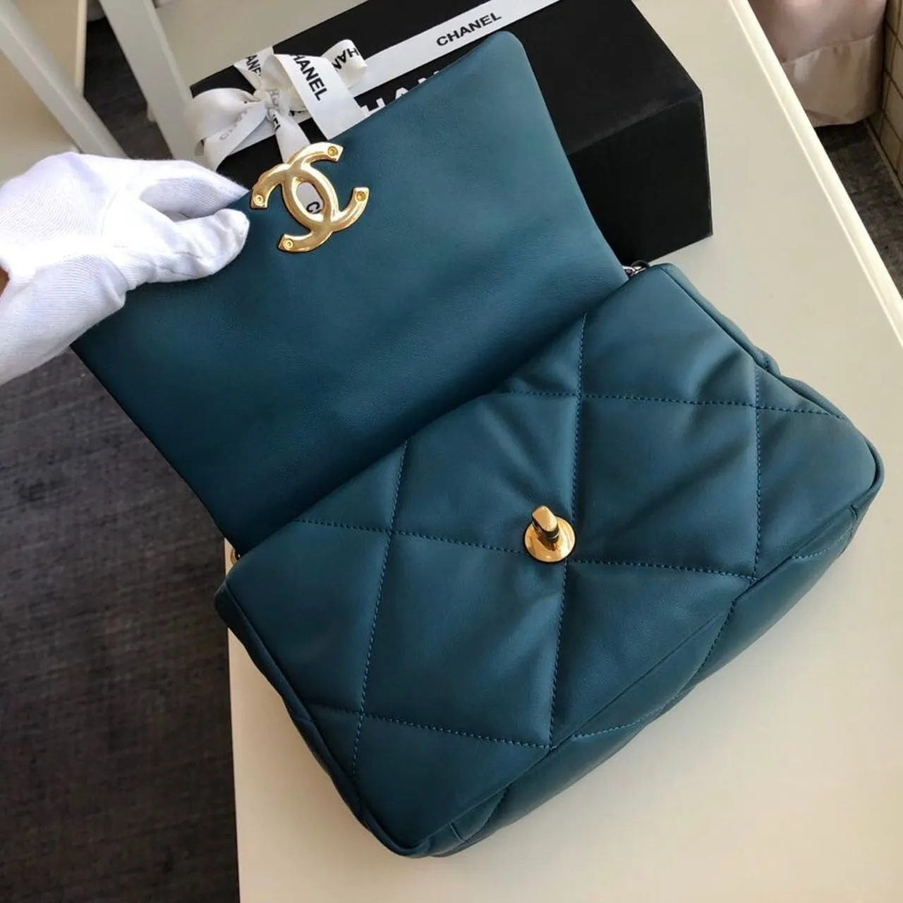 CHL 19 Large Handbag Teal For Women, Women&#8217;s Bags, Shoulder And Crossbody Bags 11.8in/30cm AS1161