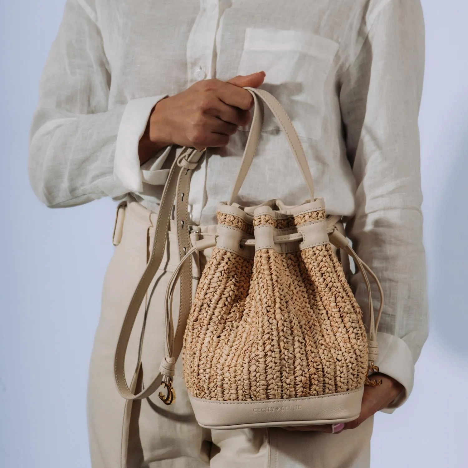 Chloe Bucket Bag - Chalk