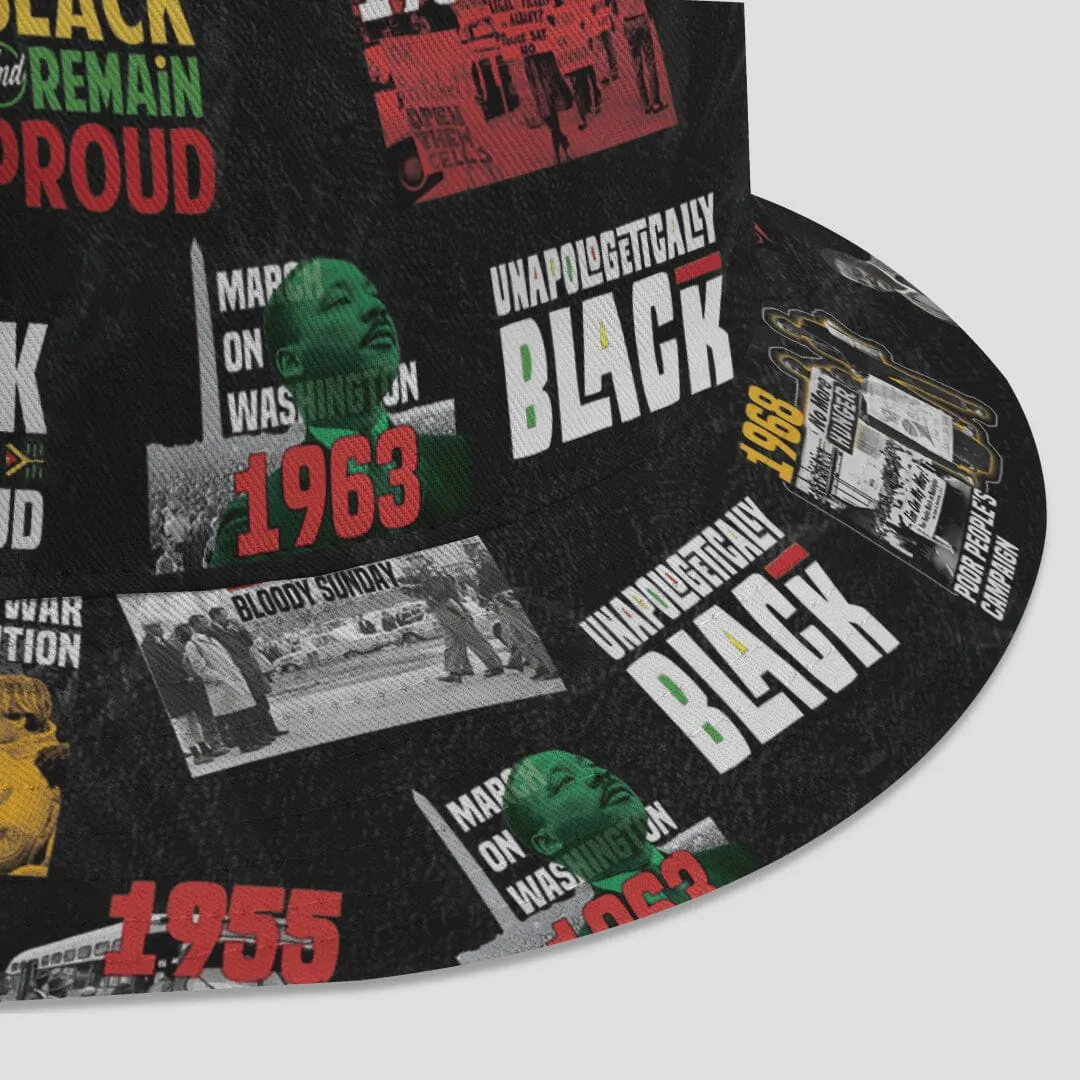 Civil Rights Movement Poster Art Reversible Bucket Hat