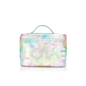 Cosmetic Case or Lunch Box - Watercolor Tie Dye with "LOVE"