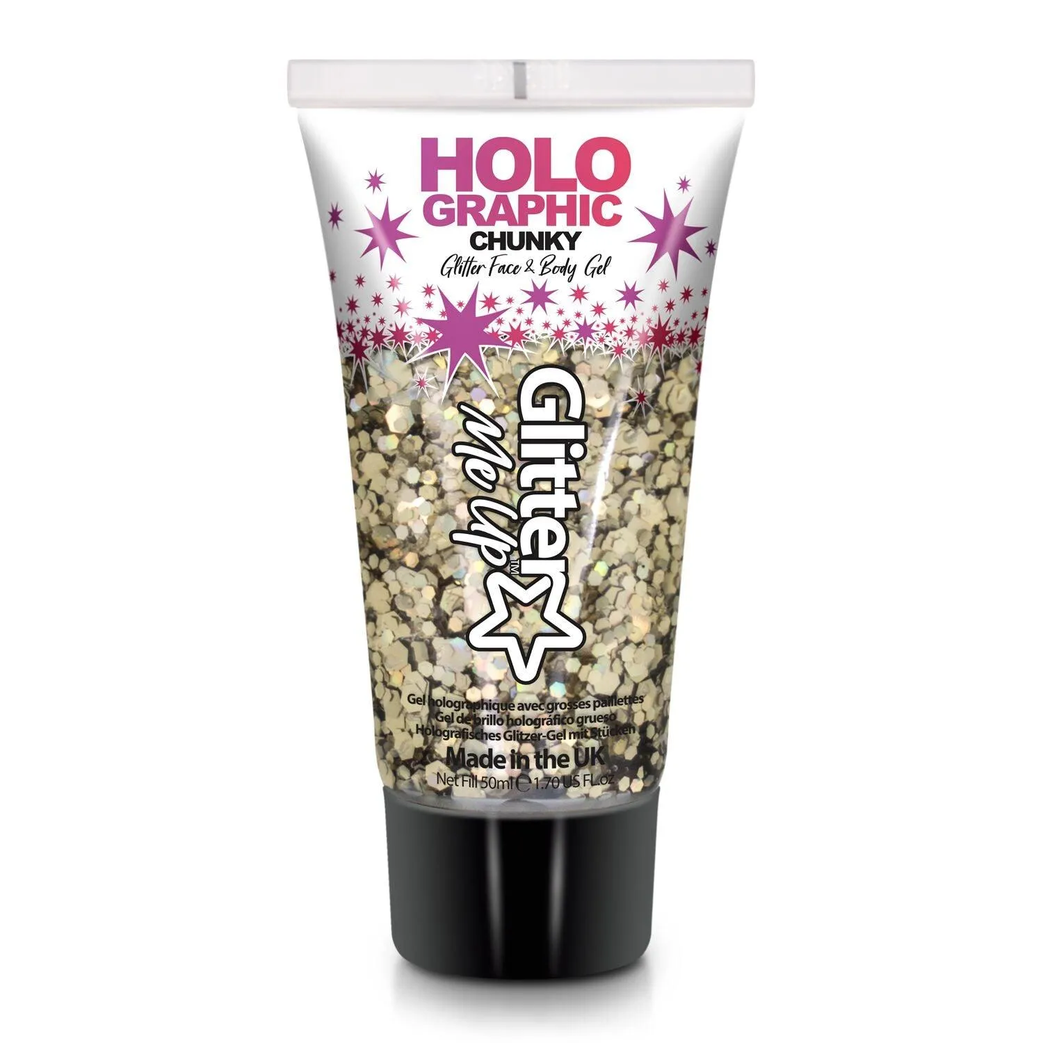 Cosmic Blue Holographic Chunky Glitter Gel 12ml