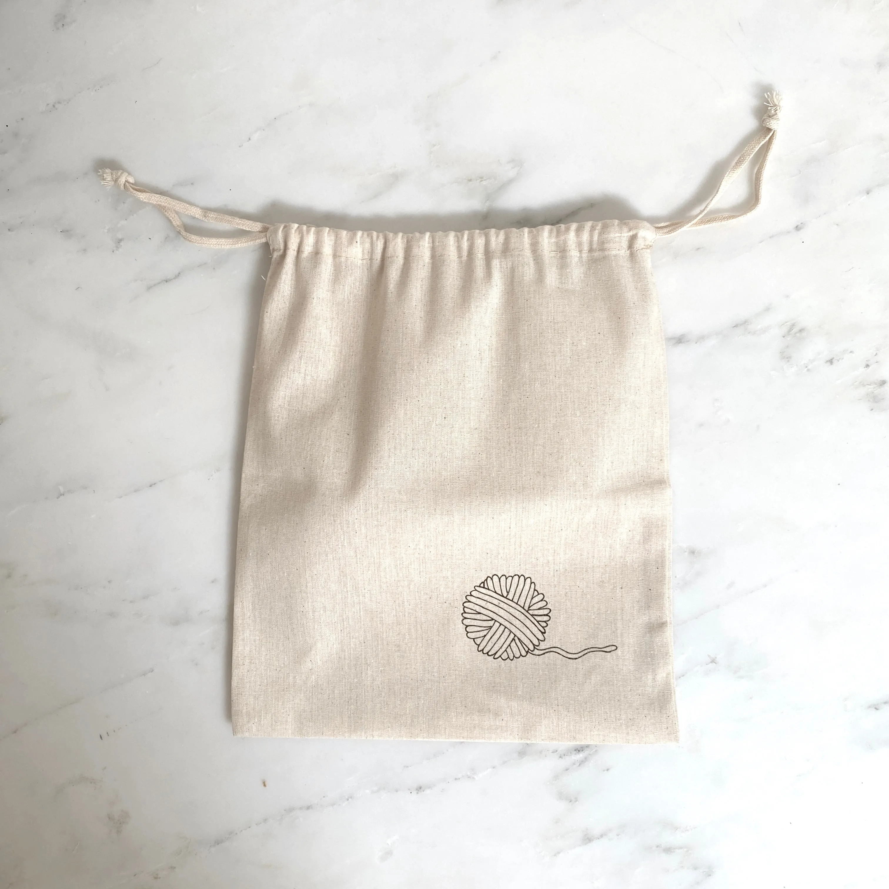 cotton bag for knitting