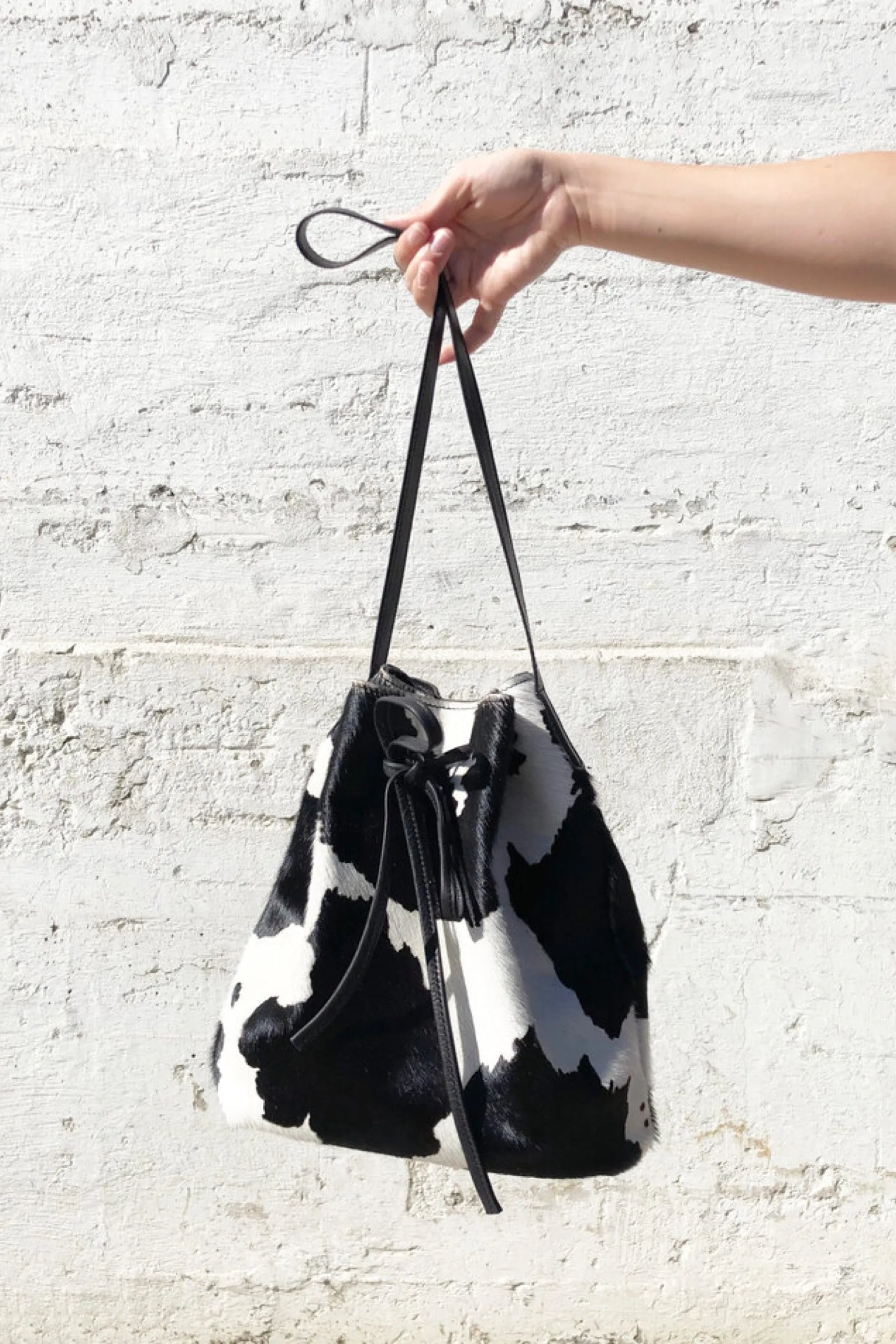 Cow Bucket Bag