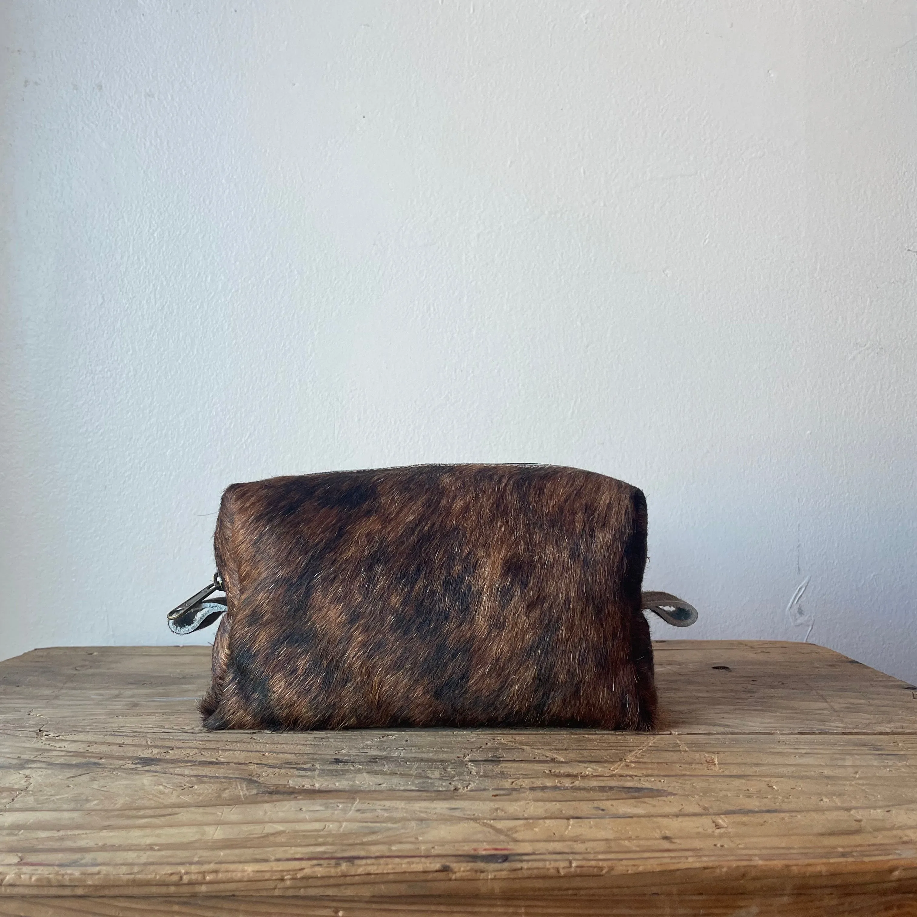 Cowhide Large Toiletry/Makeup Bag