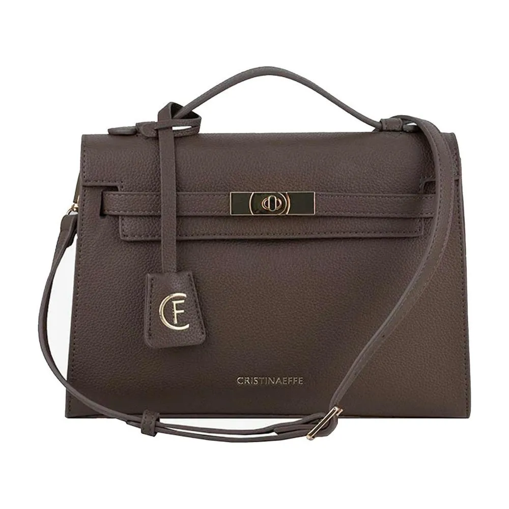 CRISTINAEFFE Gray Artificial Leather Crossbody Bag