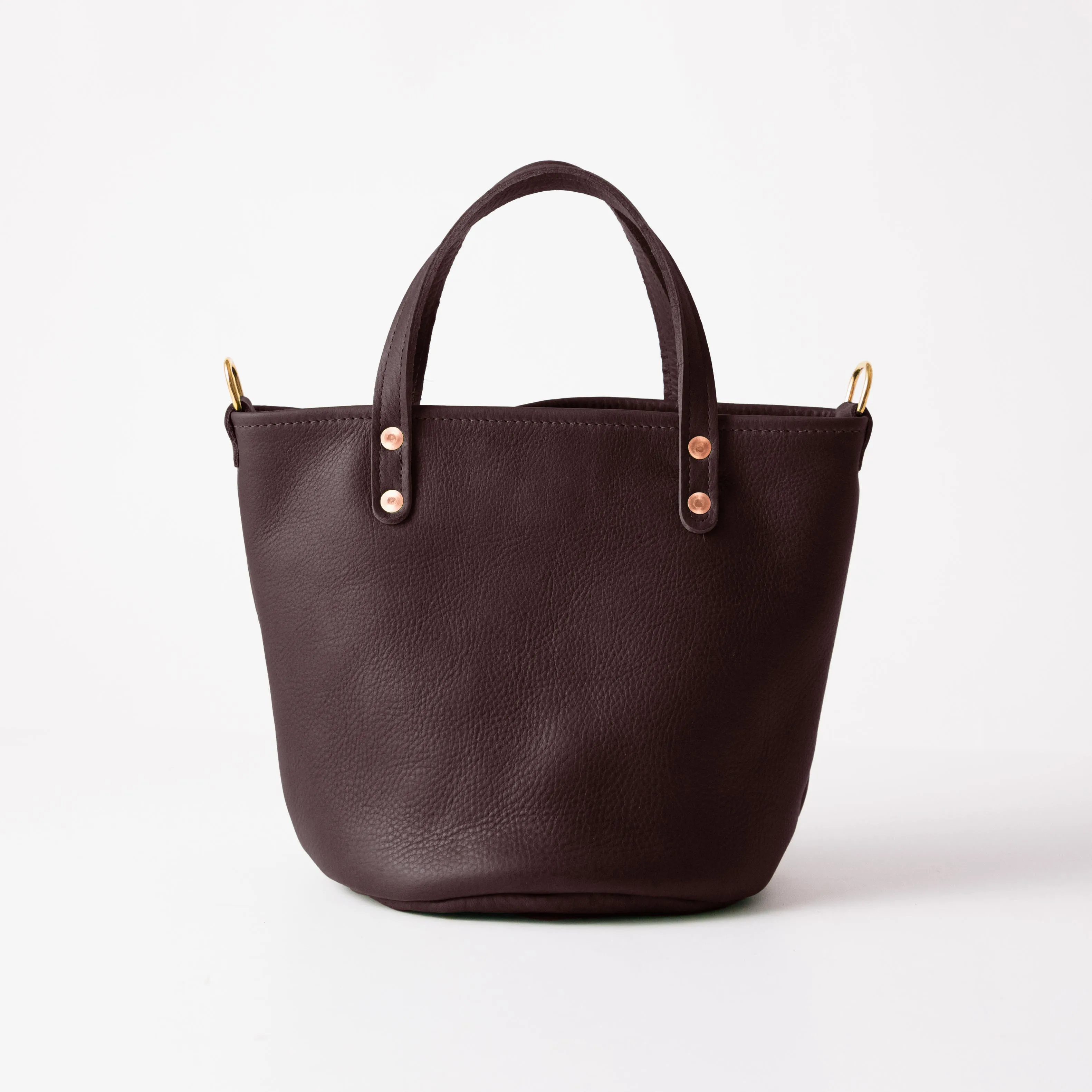 Dark Brown Bulldog Bucket Tote