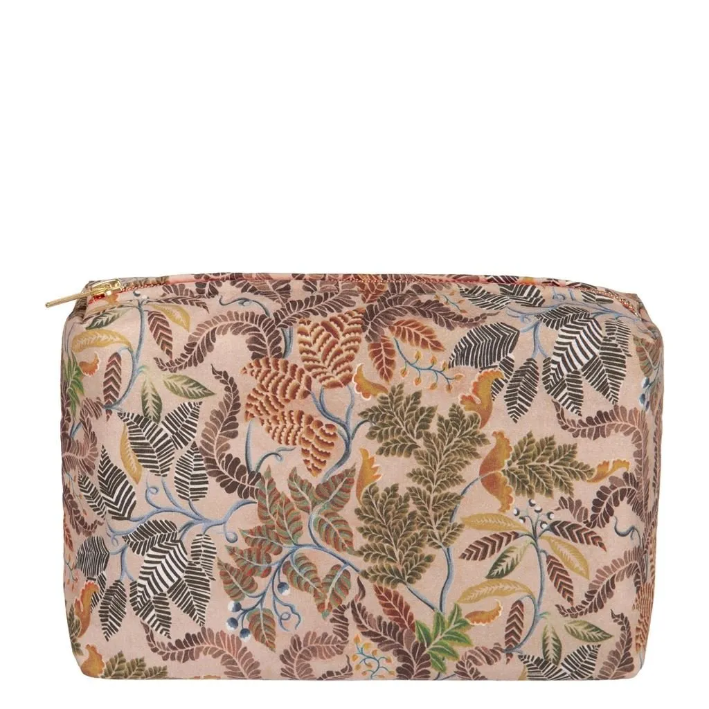 Designers Guild Brocart Decoratif Sepia Medium Toiletry Bag