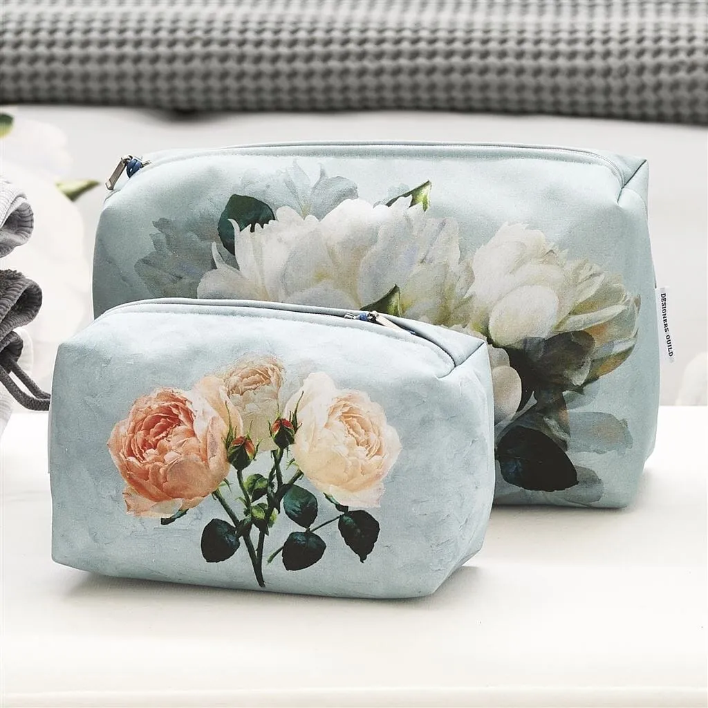 Designers Guild Peonia Grande Zinc Small Toiletry Bag