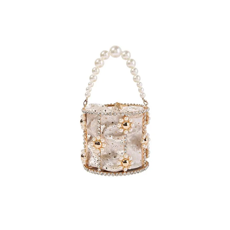 Diamonds Pearl Tote Bucket Bag
