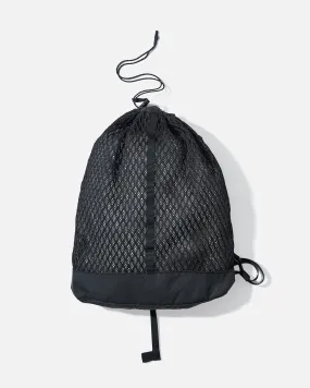 Double Face Mesh Shoulder Bag - Black